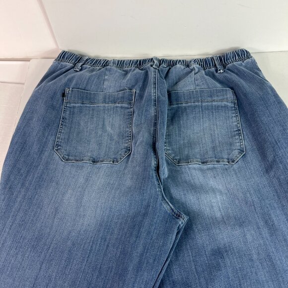 Judy Blue Jeans Women's Plus 42x29* Joggers Pull On High Rise Blue Denim Tag 24W - Picture 10 of 16